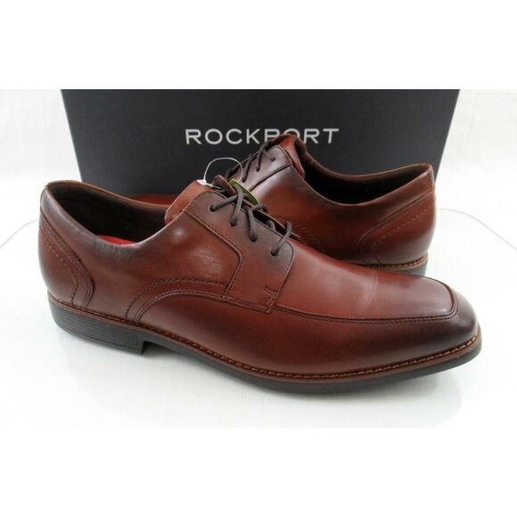 Men\'s Rockport Slayter Apron Toe Oxford Lace Up Shoes Comfort Dark Tan Size 11 main image 9